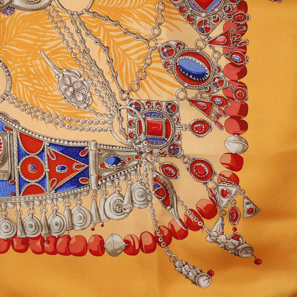 Pre-Loved Hermes Terres Precieuses Silk Scarf 90 - Picture 5 of 7